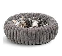 Arquiel Cat Bed Round, Washable Calming Pet Bed, Ultra Soft Puppy Bed for Small Dogs with Non-Slip Bottom(60cm, Grey)