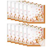 Arquiel Fall Leaf Squirrels Napkins, 18×18 Inch Dinner Cloth Napkins Set of 12, Washable Cotton Soft Absorbent Square Table Top Decoration for Dining Kitchen Party Wedding