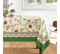 Arquiel Rustic Floral Tablecloth Waterproof, Vintage French Country Table Cloth Rectangle Stain Resistant, Washable Table Cover for Home Kitchen Dining Party Decoration (152x213cm)