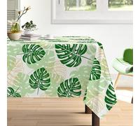 Arquiel Tropical Palm Leaf Tablecloth Waterproof, Summer Green Plants Rectangle Table Cloth, Washable Table Cover For Kitchen Dining Party Decor(152×213cm)