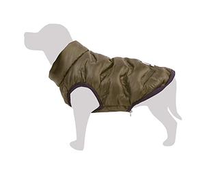 Arquivet Newfoundland Green-Grey Reversible Padded Vest - S/25cm - Dog Clothes - Helps Protect Them From The Cold - Coats, Sweaters, Sweaters, Jackets, Spells, Raincoats & More