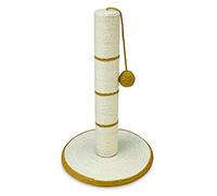 ARQUIVET Post scratcher for cats with ball - Cat Stratches - Cat Scratch - Sharpen cats for cats - white and gold - 30 x 30 x 46 cm - cat toys