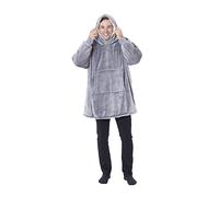 ARR ARR Eskimo Grey Sherpa Fleece Hoodied Blanket Oversized Hoodied Blanket