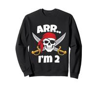ARR I’m 2 Pirate Birthday Skull Crossed Swords Toddler Sweatshirt