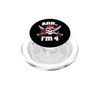ARR I’m 4 Pirate Birthday Skull Crossed Swords Kids PopSockets PopGrip for MagSafe