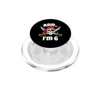 ARR I’m 6 Pirate Birthday Skull Crossed Swords Kids PopSockets PopGrip for MagSafe