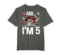 Arr.. I'm 5 Pirate Themed 5th Birthday Party Boy Bday T-Shirt