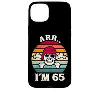 Arr.. I'm 65 Funny Vintage Skull 65 Year Old Birthday Case for iPhone 15 Plus