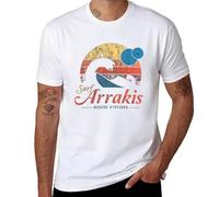 Arrakis: Vintage Distressed Surf Style Inspired by Dune and Sci-Fi Culture,Men's T-Shirt White-Style L
