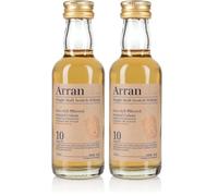 Arran 10 Year Old Single Malt Whisky 5cl Miniature, 46% ABV | Premium Single Malt Scotch | Isle Of Arran | (Pack of 2)