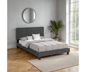 Arran 4ft 6inch Double Bed Frame Grey Fabric