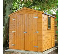 6' x 6' Shire Arran Double Door Apex Wooden Garden Shed (1.97m x 1.83m)