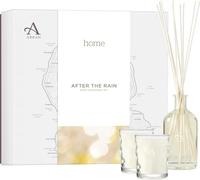 Arran Sense of Scotland After the Rain Diffuser & Candle Gift Set | Includes Two Glass Jars, Up to 12 Hours Burn Each, Rose Petal and Musk Heart, Ideal Housewarming Present
