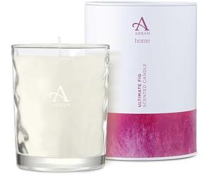 Arran Sense of Scotland Ultimate Fig Scented Candle 35cl, Large Candle | Sweet Cassis and Green Leaf, Warm Woody Cedar Base, Glass Jar, Supplied in a Box