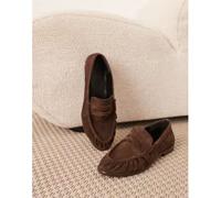 ARRANGE Premium Leather Loafer in Brown Suede - Size 8