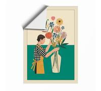 Arranging Flowers Modern Unframed Wall Art Print A1 (84.1×59.4cm), Wall Decor for Living Room, Bedroom, Office & Home, Art Gift