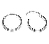 Arranview Jewellery 18 mm Diameter Hinged Heavy Weight Sleeper Hoop Earrings in Sterling Silver