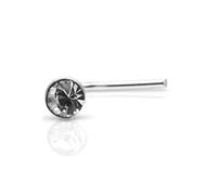 Arranview Jewellery 2 mm Clear Austrian Crystal Nose Stud - 925 Sterling Silver