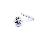 Arranview Jewellery 2 mm Squares Austrian Crystal Nose Stud - 925 Sterling Silver