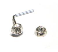 Arranview Jewellery 2mm round crystal rub over nose stud in sterling silver