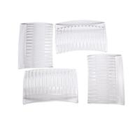 Arranview Jewellery Clear hair combs. 7cm length. 4 Pack of plain side hair grips