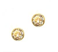 Arranview Jewellery Cubic Zirconia earring in 9 ct yellow gold 4mm CZ stud