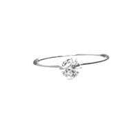 Arranview Jewellery Nose ring with crystal solitaire in stering silver