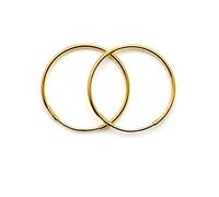 Arranview Jewellery Pair of 12mm 9ct gold sleeper hoop earrings. Plain finish and light weight