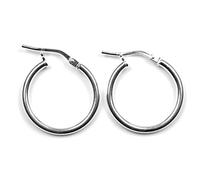 Arranview Jewellery Silver Hinged Heavy Weight Hoop Sleeper Earring (18mm) - Sterling Silver
