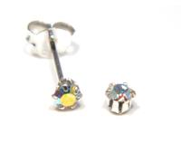 Arranview Jewellery sterling silver 4mm aurora crystal stud earrings
