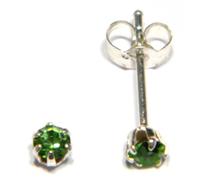 Arranview Jewellery sterling silver 4mm green crystal stud earrings