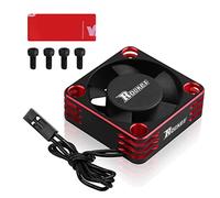 ARRAROWN Motor Cooling Fan RC Model Heatsink 28000RPM ESC Cooling Fan for RC Car 1/8 1/10 1/12 Scale 540 550 Brushless Motor (Black+Red)