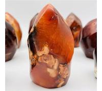 ARrase Home Collections Home Natural Carnelian Flame Shape Onyx Freeform Crystal Flame (Color : Red, Size : 350-400g)