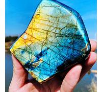 ARrase Home Collections Large Size Natural Labradorite Stone Crystals Craft Home Ornament Moonstone Fengshui Office Decor 1pcs (Color : Labradorite Stone, Size : 100-200g)