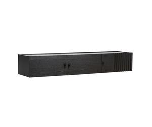 Array Low Sideboard Wall-Mounted Black Painted Oak Woud - 5712800015980