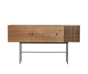 Array Sideboard Walnut veneer/Black 180 cm