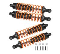 ARRCat 4PCS Black Big Bore All Aluminum Front Rear RC Shocks, Upgrade Parts for Slash 4x4 Rustler 4X4 Stampede, Replace 5862