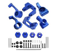 ARRCat Alloy Caster Block&Steering Blocks&Rear Stub Axle Carriers Upgrades Parts for Ecx 1/10 2WD Ruckus/Axe/Brutus/Circuit/AMP MT/AMP DB/AMP Crush/K&N Torment,RC Hop-Up Parts,Navy Blue