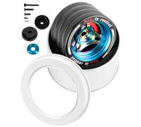 ARRCat Aluminum RC Remote Control Hand Wheel Steering Wheel Upgrades Part for Sanwa MT4 MT5 M12 M17/Futaba 4PX 7PX 10PX Flysky Noble NB4 WFLY X9,Metal RC Transmitter Wheel w/Brake Disc Caliper,Blue