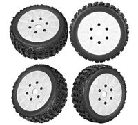 ARRCat RC RC Buggy Wheels Tires for 1/8 Typhon 3S 6S,Talion 6S,Senton 6S,L0si 8IGHT,Team Associated,HPI etc,RC Off Road Wheels and Tires with Foam Inserts(4Pcs),White