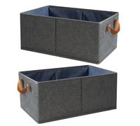 arrderly 2 Pack Foldable Drawer Clothes Storage Boxes Jeans Storage Organizer, for Trousers, Jeans, Jumper, Tshirt, Bras, Clothing Storage Organiser