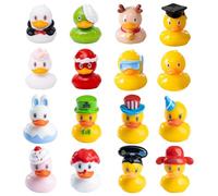 Arrderly Pack of 16 Mini Ducks Bulk Small Duck Figures, Duck Decoration for Miniature Landscape, Dollhouse Landscape and Garden Decorations