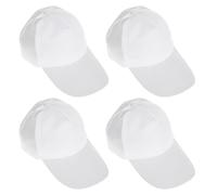 arrderly Set of 4 DIY Graffiti Caps, Kids, White, Baseball Cap, Creative Art Painting, Family Activity Set, One Size