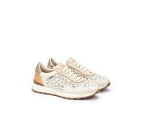 Arrecife Openwork Leather Trainers White