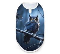 Arred Owl Sits in The Morning Dog Shirt Pet Clothes Summer T-Shirts Sleeveless Tank Top for Small Puppy Cat