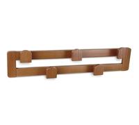 Arredamenti Italia Daisy 2 Coat Rack with 5 Hooks, Easy to Attach to the Wall, Plugs Included - Cherry Colour