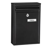 Arregui 1832D87 Postbox for Outdoor or Indoor Hallway, Black