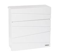 ARREGUI Armor E6901 Designer Letter Box in Galvanised Steel with Newspaper Holder, Modern Design Wall-Mounted Post Box with Newspaper Compartment and Protective Flap, White