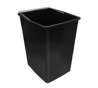 ARREGUI Basic, Top and Comfort Replacement Plastic Inner Bucket with Metal Handle, 17L, Black, 35 x 27 x 23.5 cm