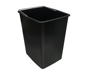 ARREGUI Basic, Top and Comfort Replacement Plastic Inner Bucket with Metal Handle, 17L, Black, 35 x 27 x 23.5 cm
